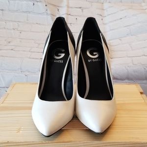 G by Guess Black and White Heels